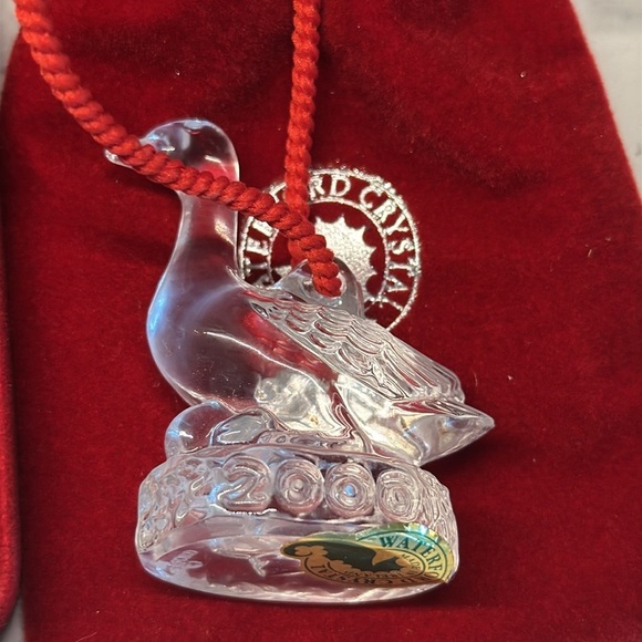 2000 WATERFORD Crystal 12 Days of Christmas 6 Geese Are Laying Crystal Ornament - Picture 3 of 7